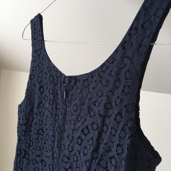 J. CREW Navy Swirling Lace Fit & Flare Mini Dress - Picture 8 of 8